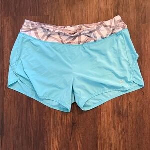 Old Navy Turquoise and Gray Athletic Shorts
